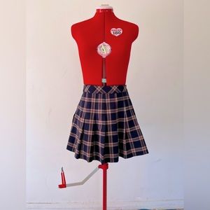 H&M plaid skirt size USA 6 pleated